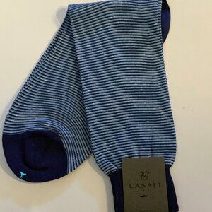 Canali Cotton / Linen Luxury Designer Dress Socks